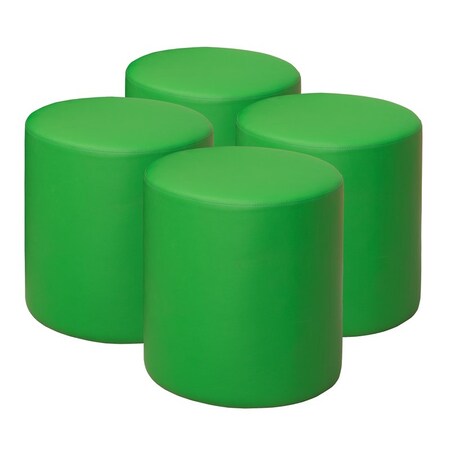 Regency Logan Round Vinyl Ottoman (Set of 4)- Envy Green N6262EG4PK